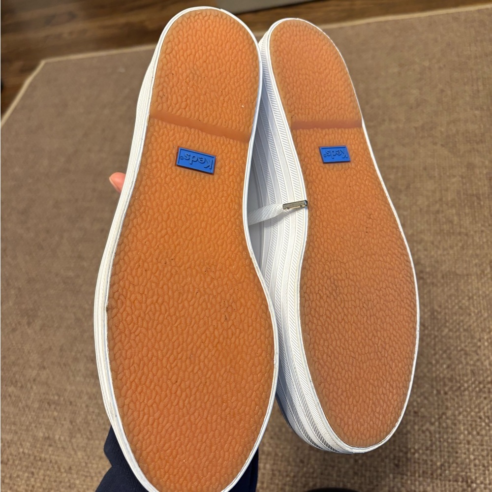 Keds Triple Up Leather Sneakers in White - Picture 7 of 9